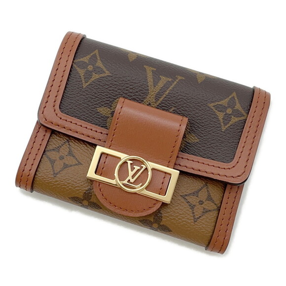 Louis Vuitton Monogram Reverse Portefeuille Dauphine Compact Tri-fold Wallet ...